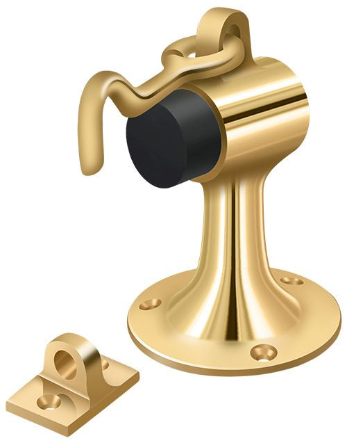 Deltana SAHF358CR003 Floor Mount Bumper with Holder; Lifetime Brass Finish Main image