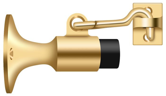 Deltana SAHW325CR003 Wall Mount Bumper with Holder; Lifetime Brass Finish Main image