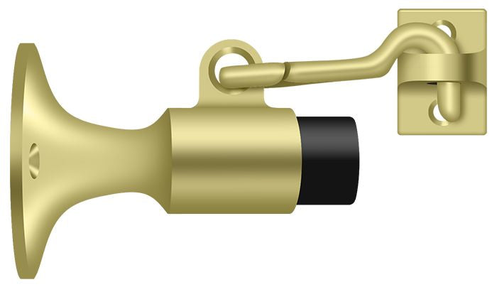Deltana SAHW325U3 Wall Mount Bumper with Holder; Bright Brass Finish Main image