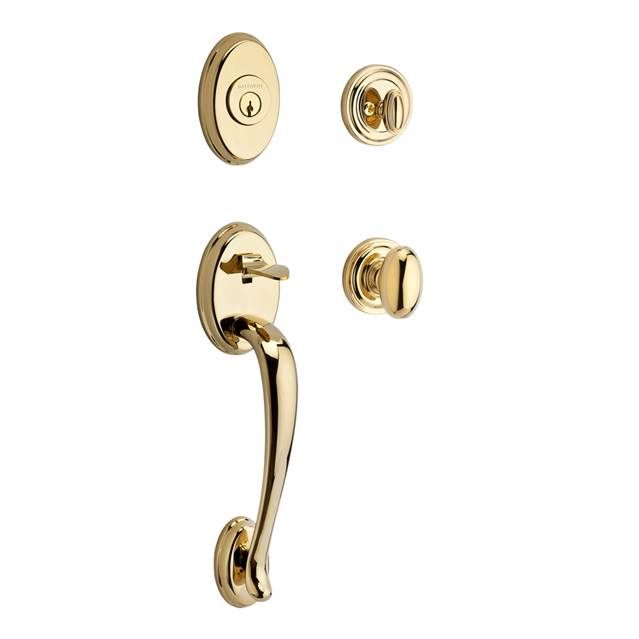 Baldwin Reserve SCCOLXELLTRR112 Single Cylinder Columbus Handleset Ellipse Knob and Traditional Round Rose with 6AL Latch and Dual Strike Venetian Bronze Finish