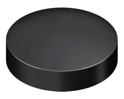 Deltana SCF100U19 Screw Cover; Round; Flat; 1" Diameter; Black Finish
