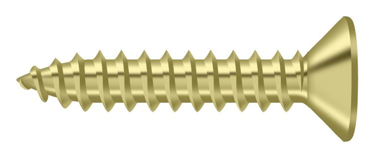Deltana SCWB1010U3 Wood Screw; SB; #10 x 1"; Bright Brass Finish Main image