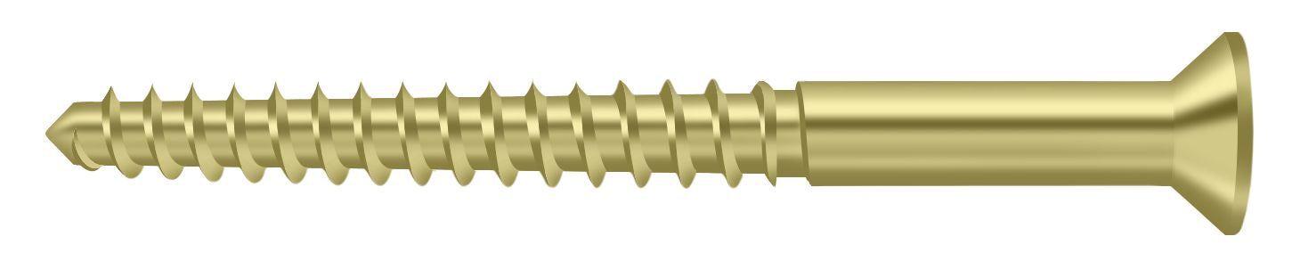 Deltana SCWB1225U3 Wood Screw; SB; #12 x 2-1/2"; Bright Brass Finish Main image