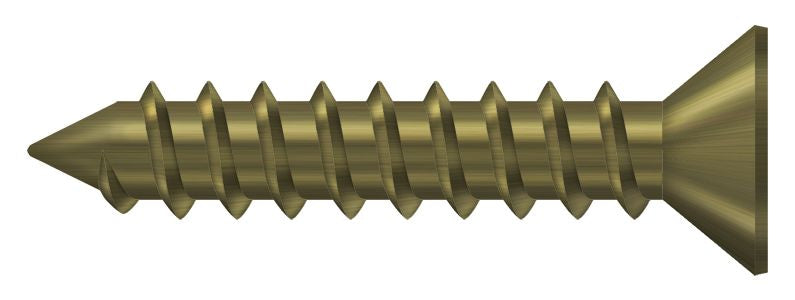 Deltana SCWS12125U5 Wood Screw; ST; #12 x 1-1/4"; Antique Brass Finish
