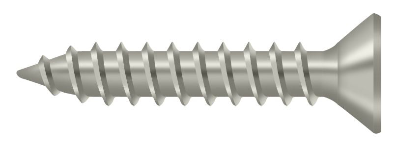 Deltana SCWS910U15 Wood Screw; Steel; #9 x 1"; Satin Nickel Finish Main image