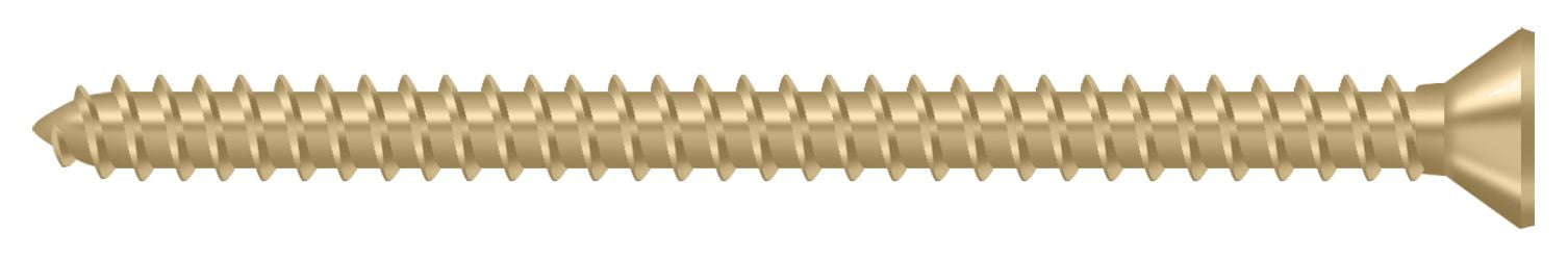 Deltana SCWS925U4 Wood Screw; Steel; #9 x 2-1/2"; Satin Brass Finish Main image