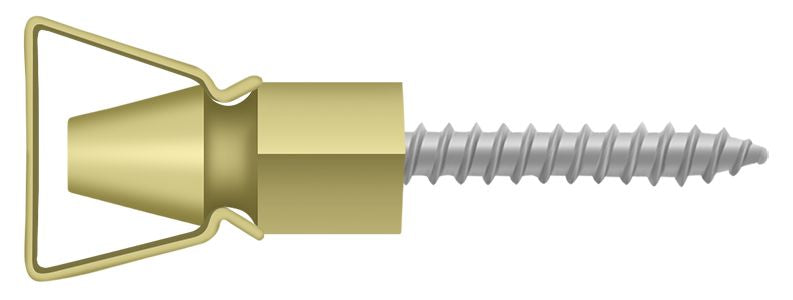 Deltana SDH101U3 Shutter Door Holder; 1-1/4"; Bright Brass Finish Main image