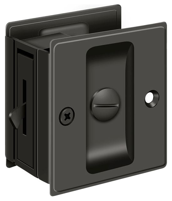Deltana SDL25U10B Pocket Lock; 2-1/2" x 2-3/4" Privacy; Oil Rubbed Bronze Finish Main image