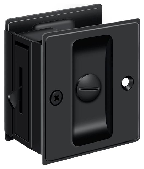 Deltana SDL25U19 Pocket Lock; 2-1/2" x 2-3/4" Privacy; Black Finish Main image