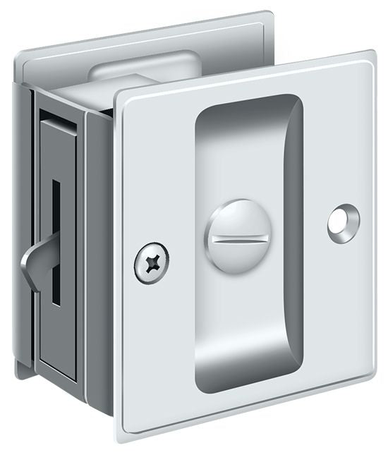 Deltana SDL25U26 Pocket Lock; 2-1/2" x 2-3/4" Privacy; Bright Chrome Finish Main image
