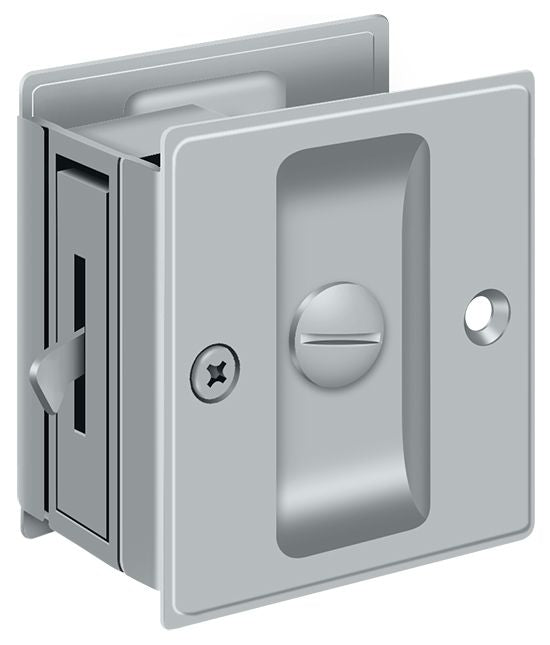 Deltana SDL25U26D Pocket Lock; 2-1/2" x 2-3/4" Privacy; Satin Chrome Finish Main image