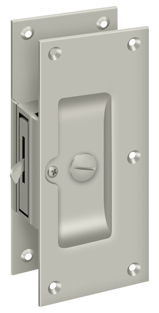 Deltana SDL60U15 Decorative Pocket Lock 6"; Privacy; Satin Nickel Finish Main image
