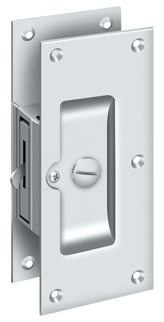 Deltana SDL60U26 Decorative Pocket Lock 6"; Privacy; Bright Chrome Finish Main image