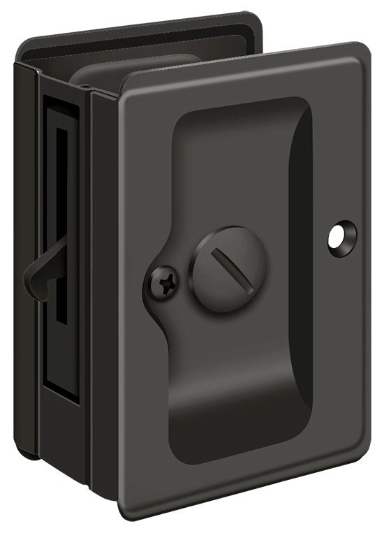 Deltana SDLA325U10B Heavy Duty Pocket Lock; Adjustable; 3-1/4" x 2 1/4" Privacy; Oil Rubbed Bronze Finish Main image