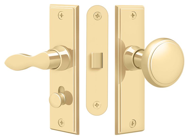 Deltana SDML334CR003 Storm Door Latch; Square; Mortise Lock; Lifetime Brass Finish Main image