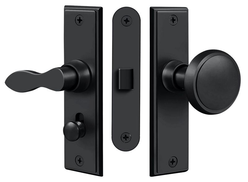 Deltana SDML334U19 Storm Door Latch; Square; Mortise Lock; Black Finish Main image