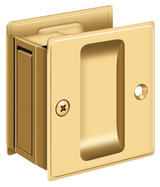 Deltana SDP25CR003 Pocket Lock; 2-1/2" x 2-3/4" Passage; Lifetime Brass Finish Main image