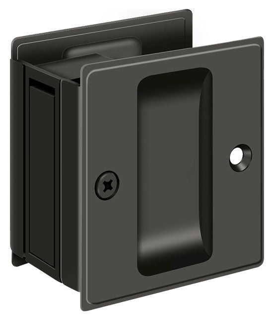 Deltana SDP25U10B Pocket Lock; 2-1/2" x 2-3/4" Passage; Oil Rubbed Bronze Finish Main image