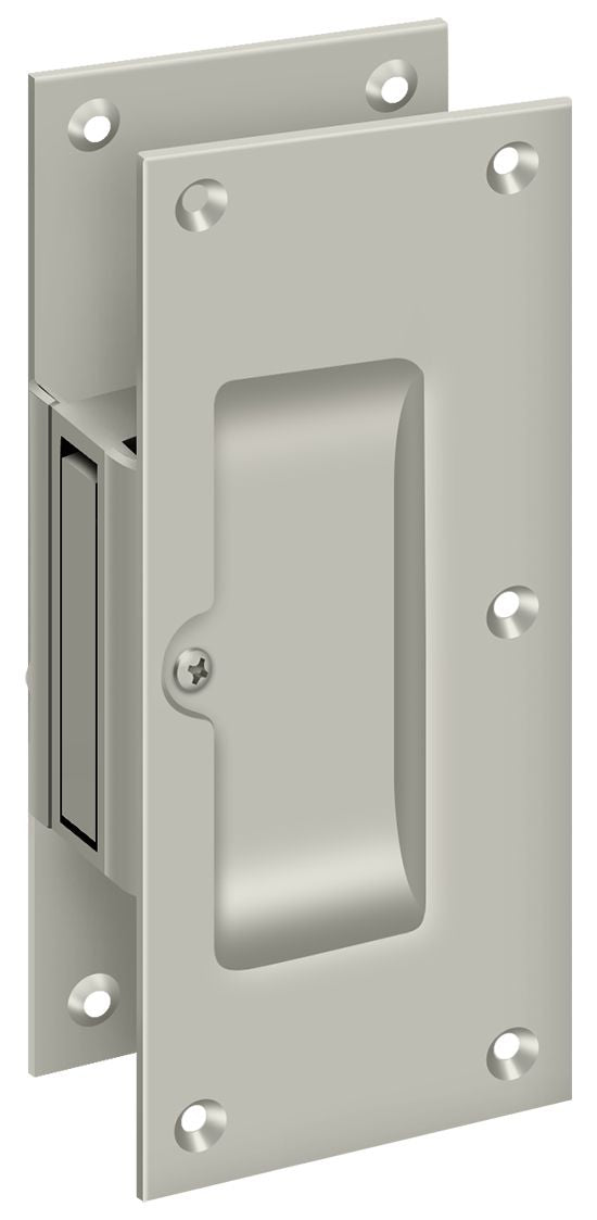 Deltana SDP60U15 Decorative pocket Lock 6"; Passage; Satin Nickel Finish Main image