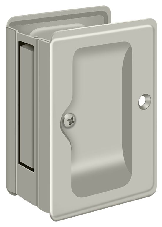 Deltana SDPA325U15 Heavy Duty Pocket Lock; Adjustable; 3-1/4" x 2 1/4" Passage; Satin Nickel Finish Main image