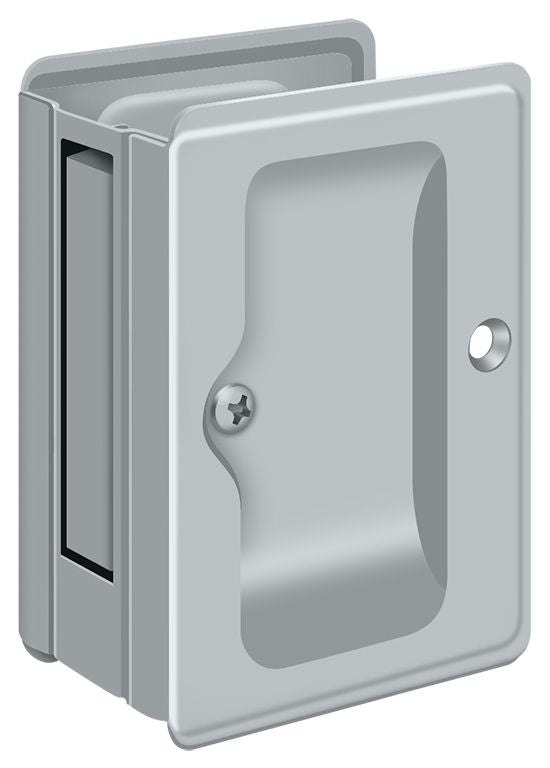 Deltana SDPA325U26D Heavy Duty Pocket Lock; Adjustable; 3-1/4" x 2 1/4" Passage; Satin Chrome Finish Main image