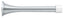 Deltana SDS375U26 3-3/4" Baseboard Door Bumper; Heavy Duty; Steel; Bright Chrome Finish