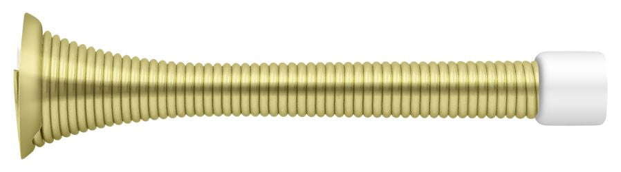 Deltana SDS375U3 3-3/4" Baseboard Door Bumper; Heavy Duty; Steel; Bright Brass Finish Main image