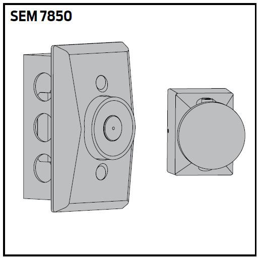 LCN SEM7850DKBRZ Standard Profile Recessed Wall Mount Hold Open Magnet 695 Dark Bronze Finish Main image