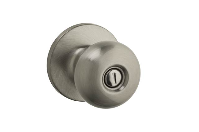 Safelock SK3000AS-15 Athens Knob Privacy Lock with 4AL Latch and RCS Strike Satin Nickel Finish Main image