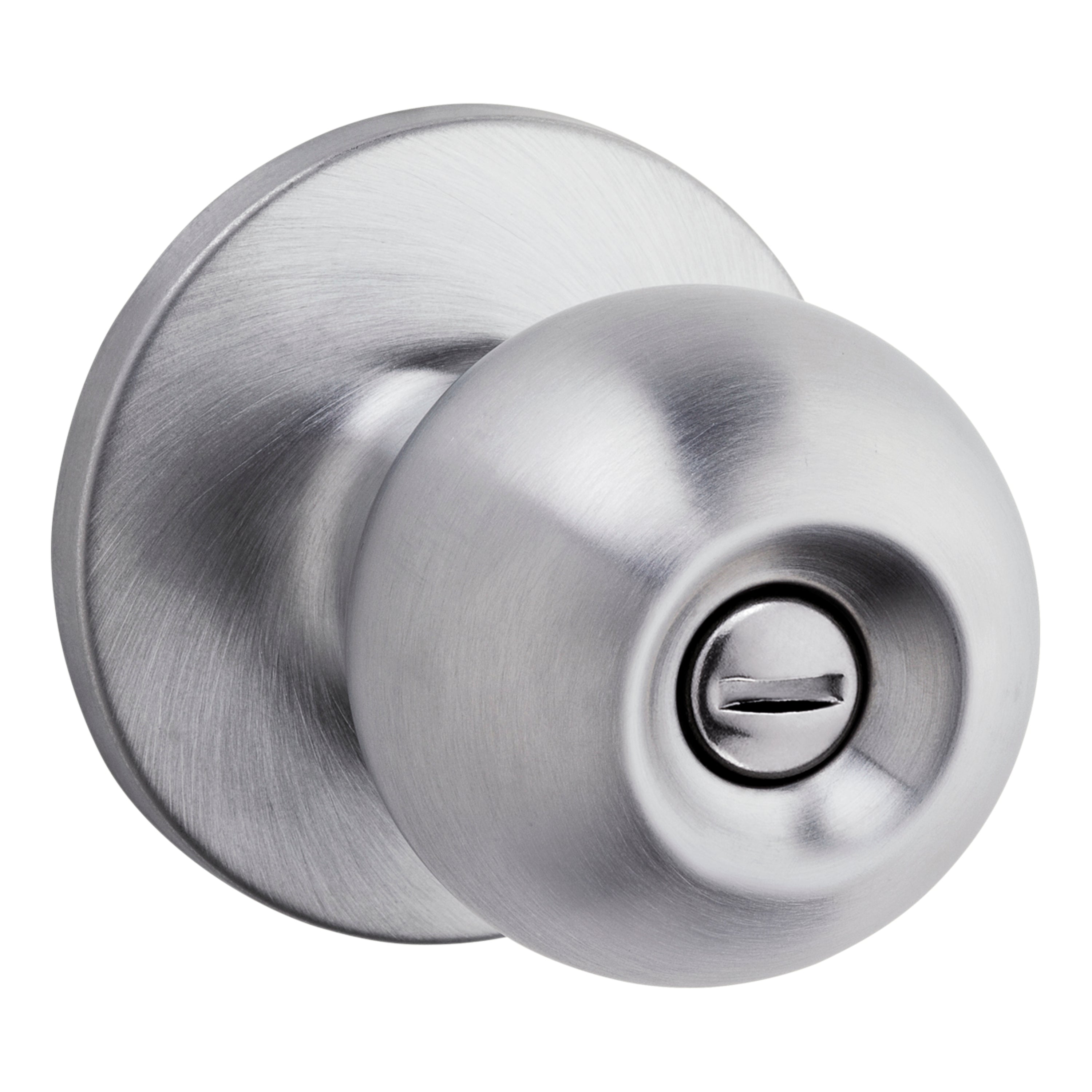 Safelock SK3000RG-26D Regina Knob Privacy Lock with 4AL Latch and RCS Strike Satin Chrome Finish Main image