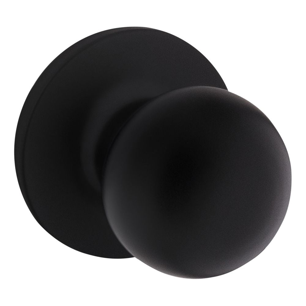 Safelock SK5000RG-514 Regina Knob Entry Lock with 4AL Latch and RCS Strike Matte Black Finish