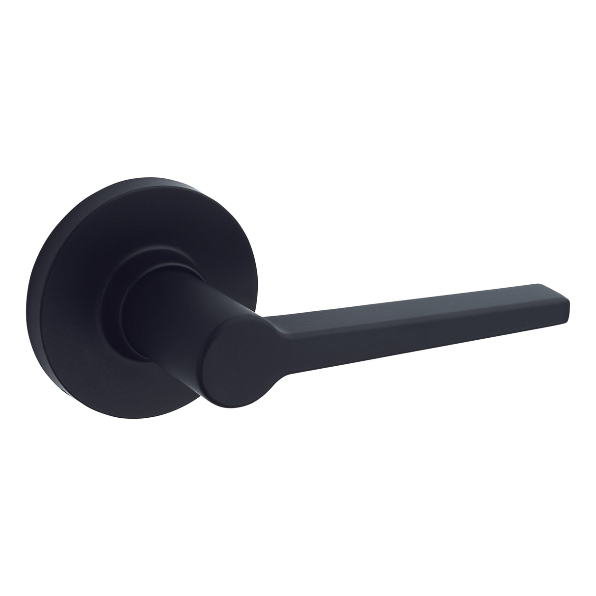 Safelock SL1000DALRDT-514 Daylon Lever with Round Rose Passage Lock with RCAL Latch and RCS Strike Matte Black Finish