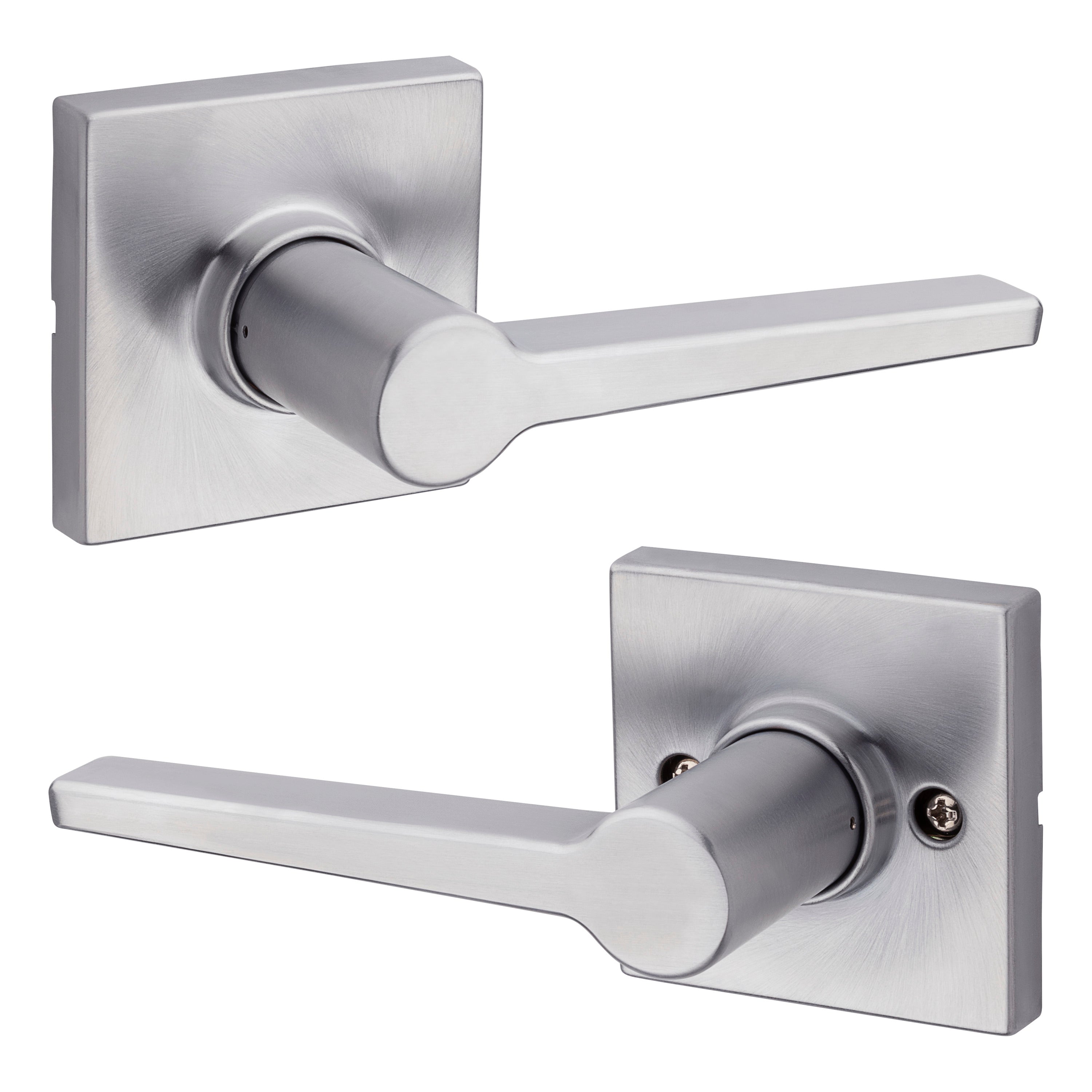 Safelock SL1000DALSQT-26D Daylon Lever with Square Rose Passage Lock with RCAL Latch and RCS Strike Satin Chrome Finish Main image