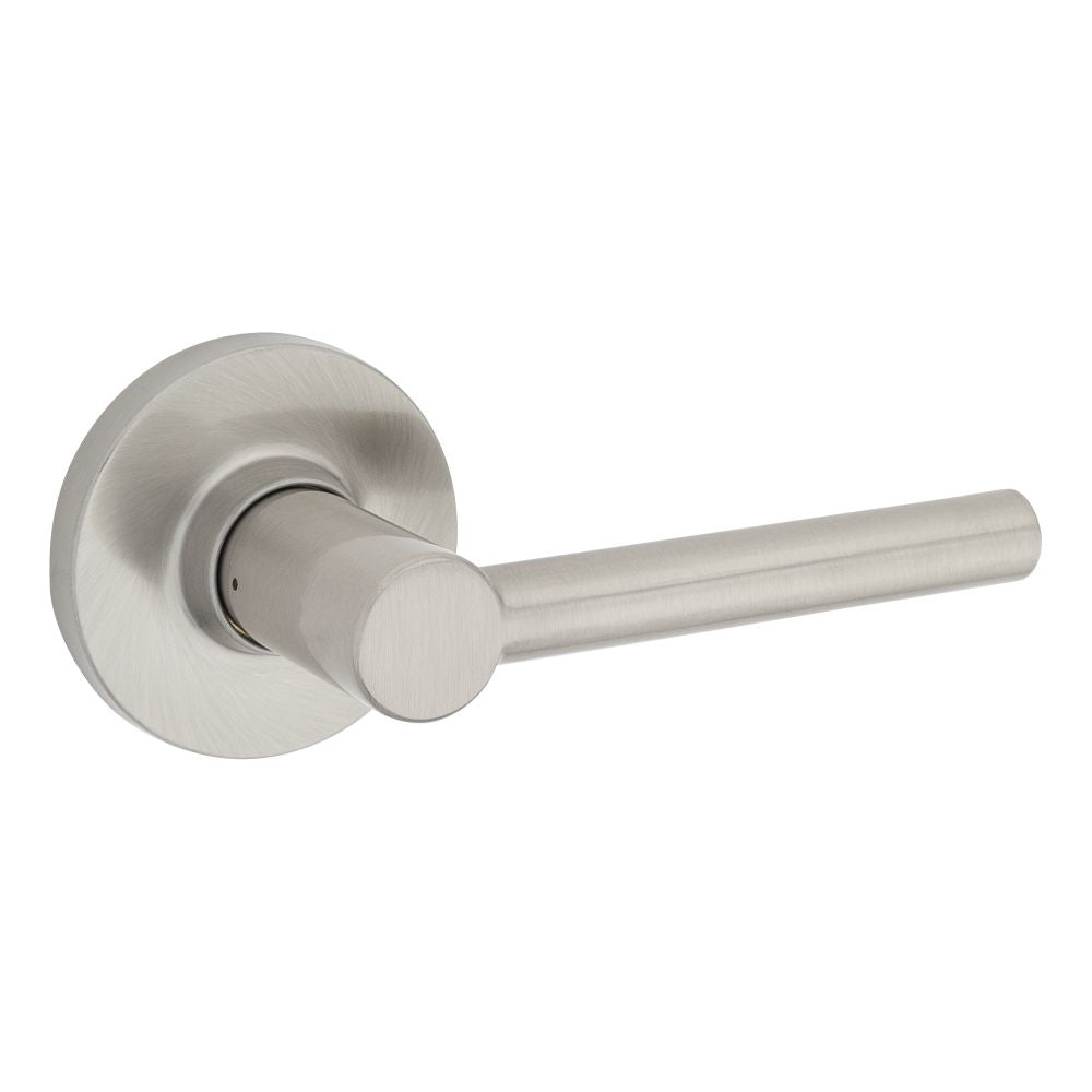 Safelock SL1000RELRDT-15 Reminy Lever Round Rose Passage Lock with RCAL Latch and RCS Strike Satin Nickel Finish