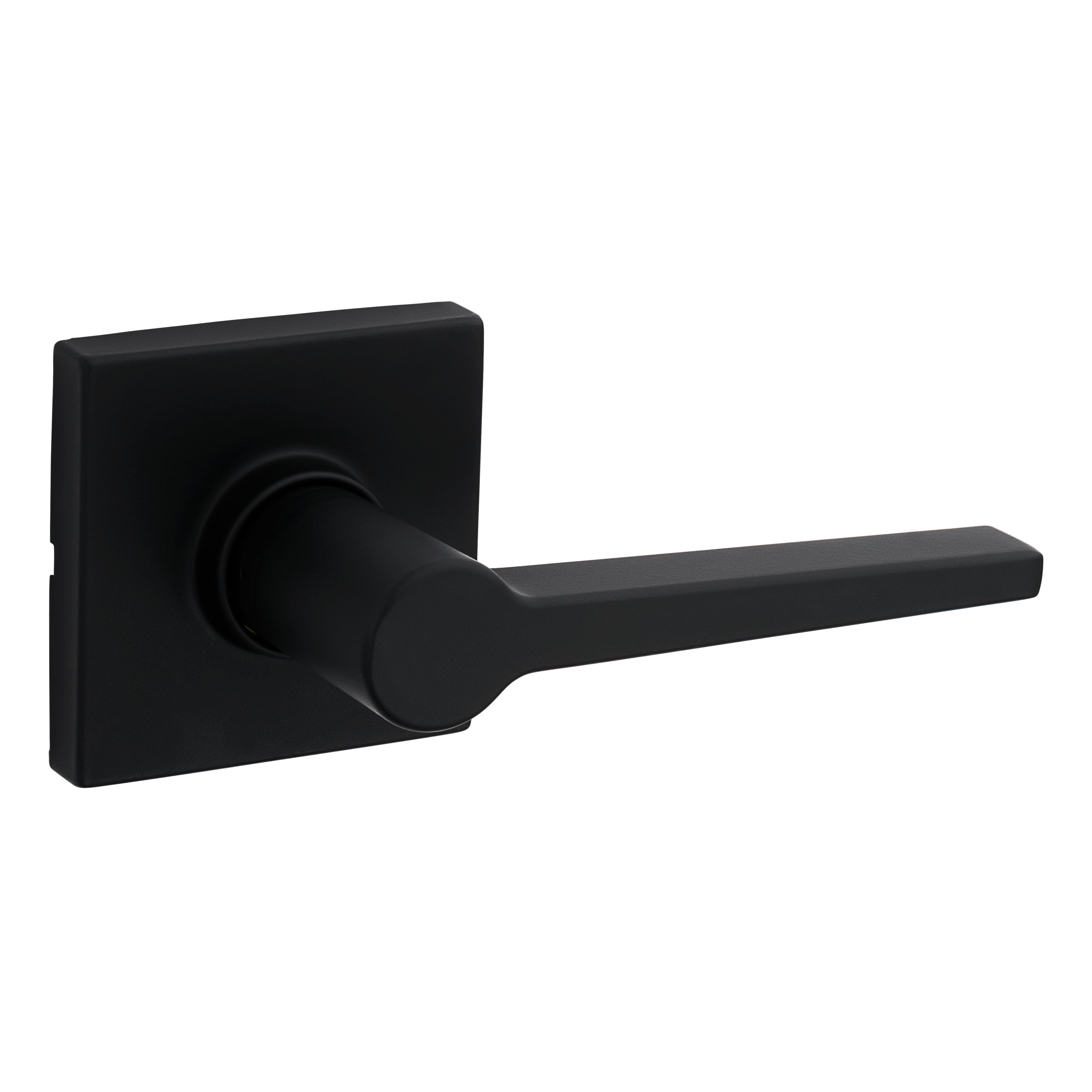 Safelock SL1002DALSQT-514 UL Rated Daylon Lever with Square Rose Passage Lock with RCAL Latch and RCS Strike Matte Black Finish Main image