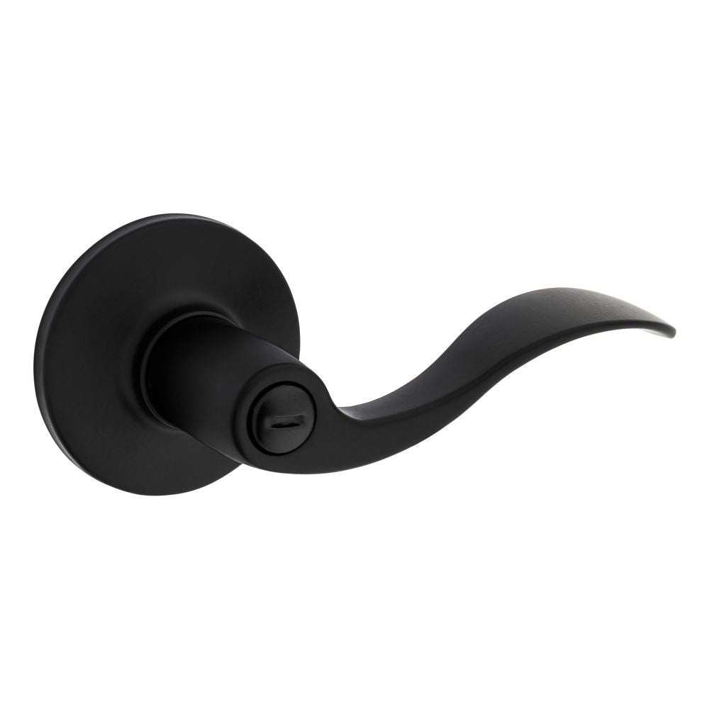 Safelock SL3000LY-514 Layton Lever Privacy Lock with RCAL Latch and RCS Strike Matte Black Finish Main image