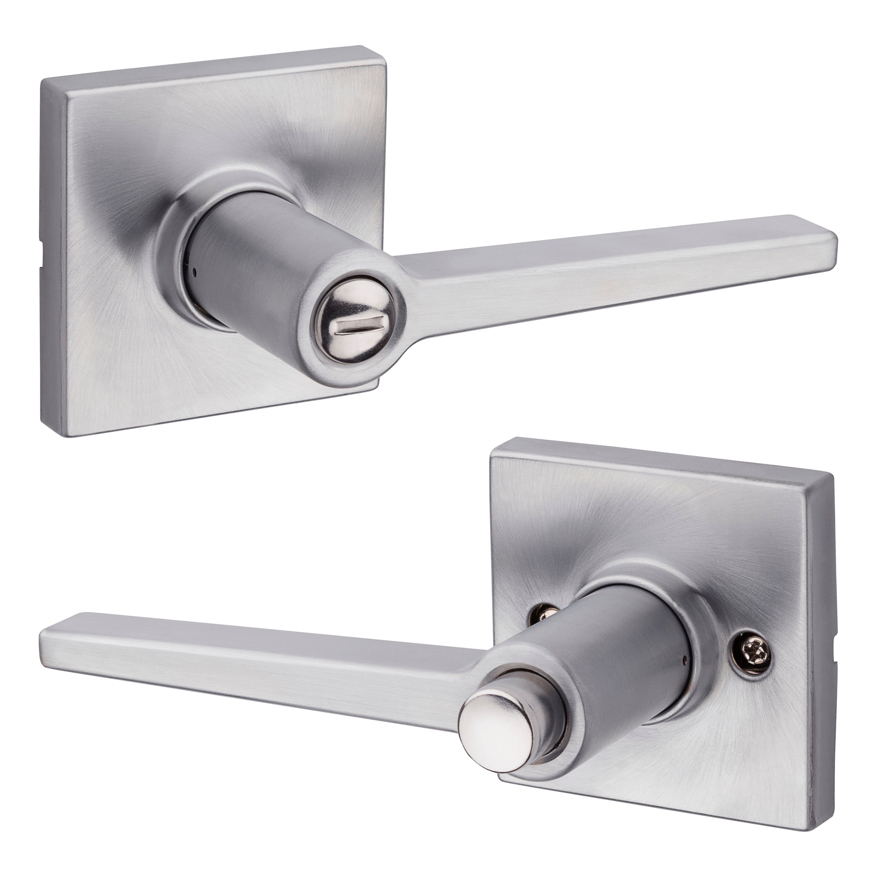 Safelock SL4000DALSQT-26D Daylon Lever with Square Rose Privacy Lock with RCAL Latch and RCS Strike Satin Chrome Finish Main image