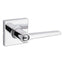 Safelock SL6500DALSQT-26 Daylon Lever with Square Rose Storeroom Lock with 4AL Latch and RCS Strike Bright Chrome Finish