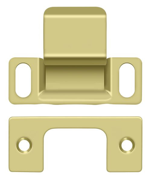 Deltana SP2751U3 Strike Plate; Dust Cup; Adjustable; 2-3/4" x 1-1/4"; Bright Brass Finish Main image