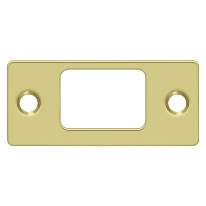 Deltana SP2753U3 Strike Plate; Deadbolt; 2-3/4" x 1-1/4"; Bright Brass Finish Main image