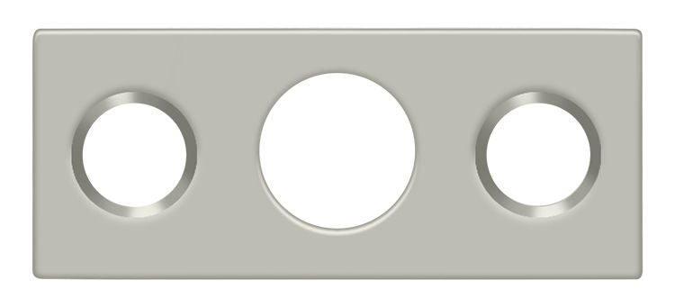 Deltana SP7FBR15 Strike Plate For 7" Flush Bolt; Satin Nickel Finish Main image
