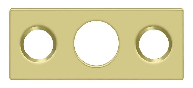 Deltana SP7FBR3 Strike Plate For 7" Flush Bolt; Bright Brass Finish Main image