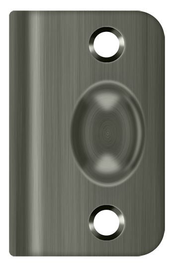 Deltana SPB349U15A Strike Plate for Ball Catch and Roller Catch; Antique Nickel Finish Main image