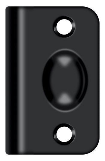 Deltana SPB349U19 Strike Plate for Ball Catch and Roller Catch; Black Finish Main image