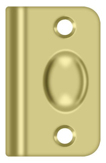 Deltana SPB349U3 Strike Plate for Ball Catch and Roller Catch; Bright Brass Finish Main image