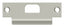 Deltana SPDB478U15 T- Strike; 4 7/8" x 1-1/4"; with Hole; Satin Nickel Finish