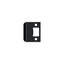 Deltana SPE200U19 Extended Lip Strike Plate; 2" Overall; Black Finish
