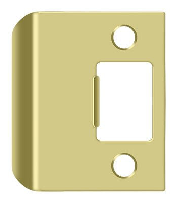 Deltana SPE200U3 Extended Lip Strike Plate; 2" Overall; Bright Brass Finish Main image