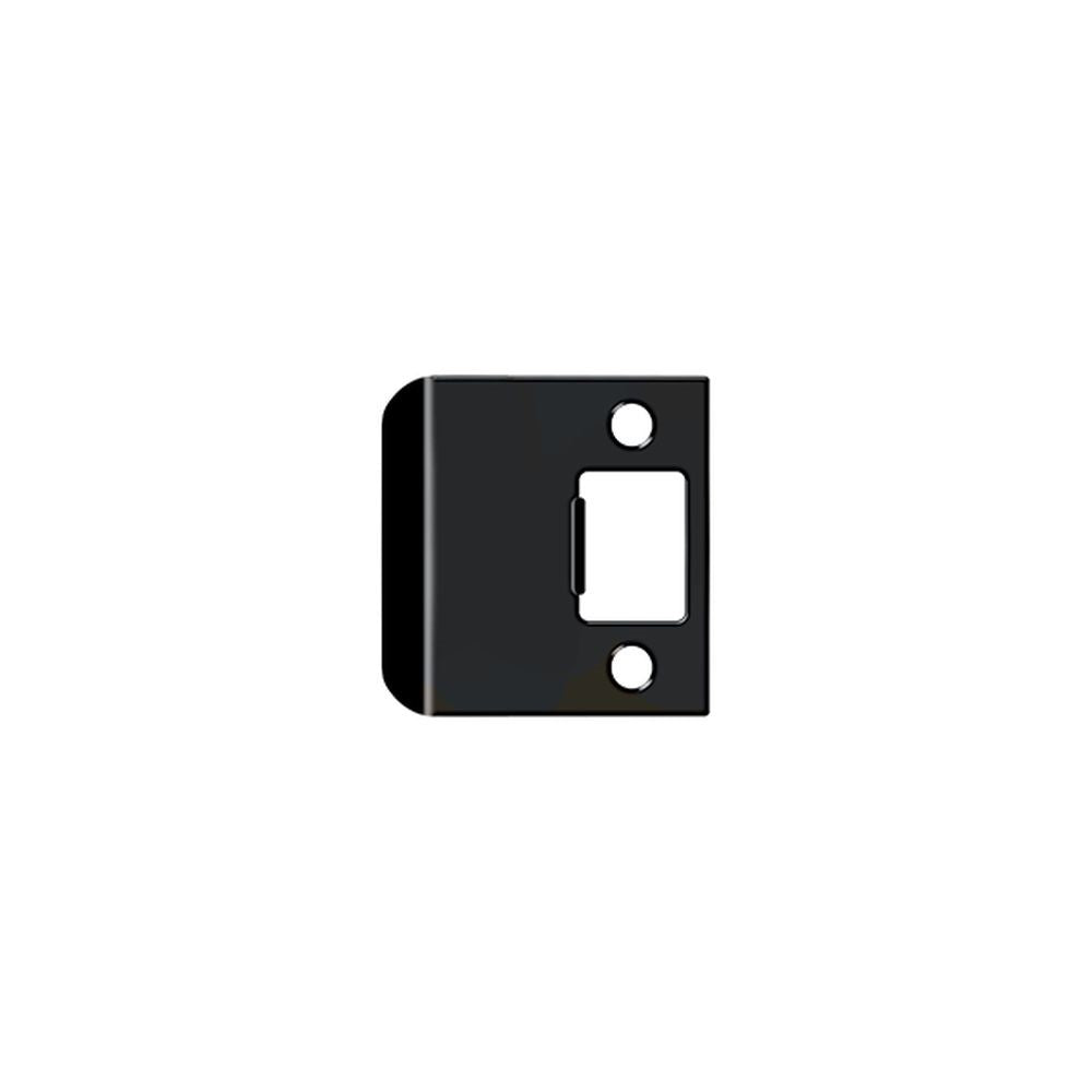 Deltana SPE225U19 Extended Lip Strike Plate; 2-1/4" Overall; Black Finish Main image