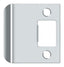 Deltana SPE225U26 Extended Lip Strike Plate; 2-1/4" Overall; Bright Chrome Finish